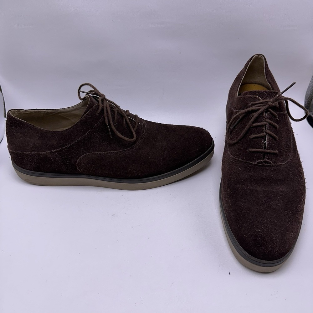 FitFlop Lewis Mens US 11 EU 44 Oxford Sneaker Hybrid Shoes Brown Suede